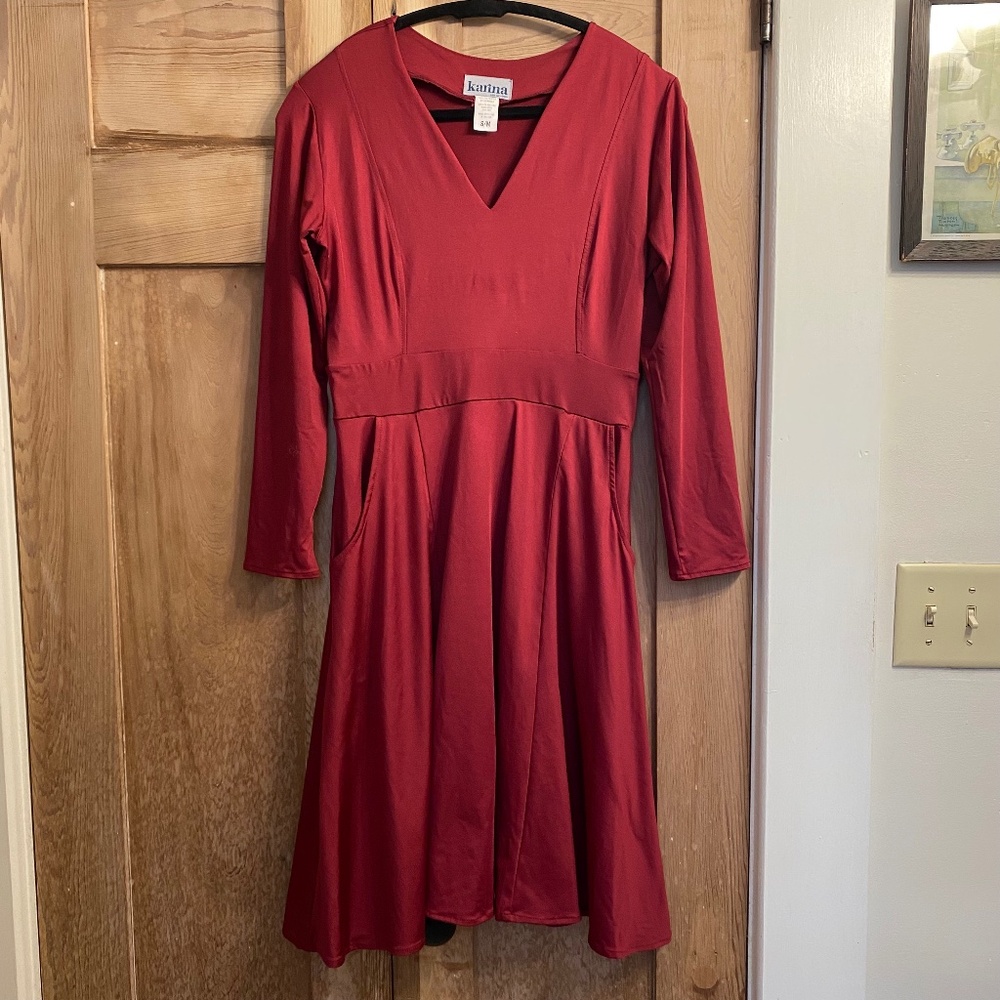Karina Easy Dress Cece S/M Deep Red Burgundy